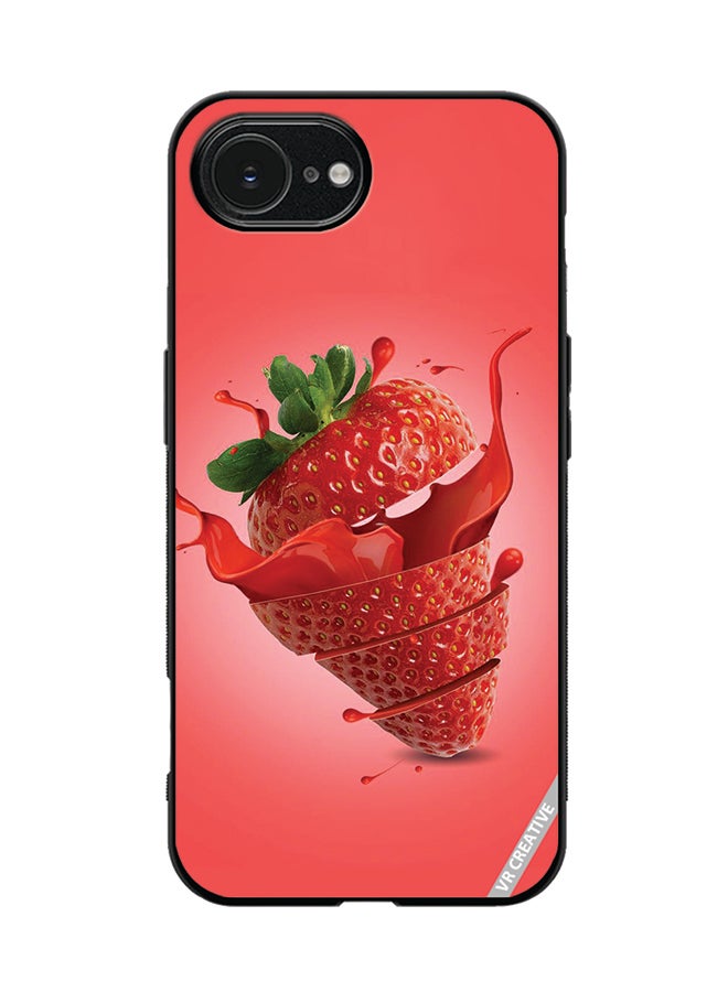 Protective Case Cover For Apple iPhone 16e Strawberry Design Multicolour