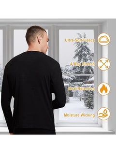 Beauenty Men's Cotton Thermal Underwear Set Shirt Pants Long Johns  - Image 4