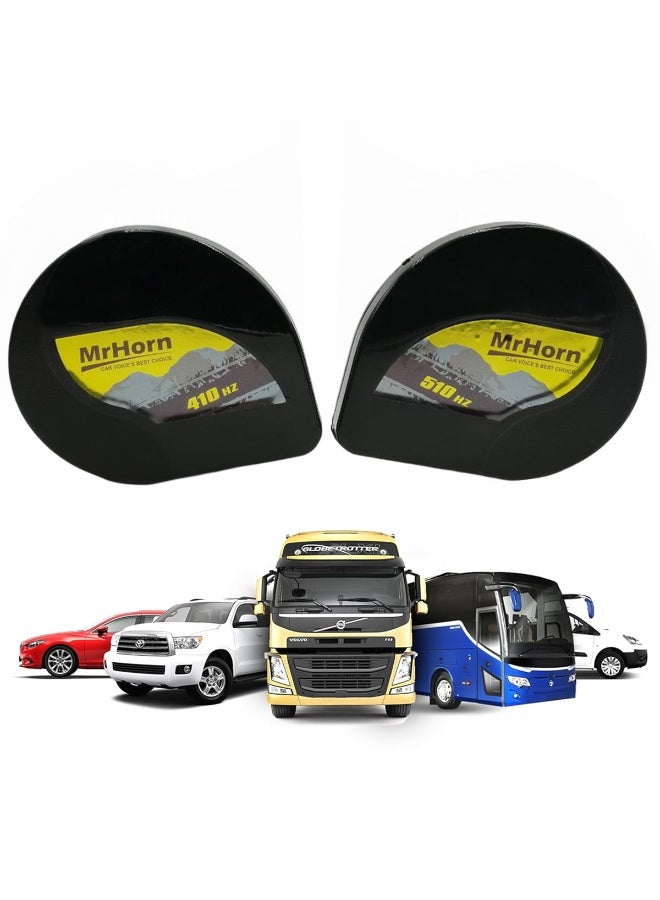 MRHORN MR80MK021 Dual Tone Electric Car Horn 12V 112dB 410Hz 510Hz Slender Snail Horn Pair, Adjustable Volume, Universal Replacement for Car SUV Pickup Van Truck Bus Motorcycle - Image 4