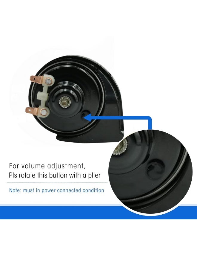 MRHORN MR80MK021 Dual Tone Electric Car Horn 12V 112dB 410Hz 510Hz Slender Snail Horn Pair, Adjustable Volume, Universal Replacement for Car SUV Pickup Van Truck Bus Motorcycle - Image 5