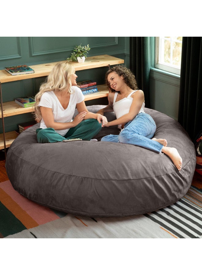 Jaxx 6 Foot Cocoon - Large Bean Bag Chair for Adults, Charcoal - Image 2