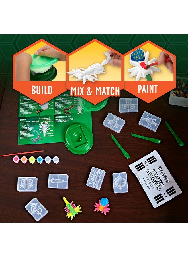 Crayola Glow in The Dark Critter Creator, Clay Bug Toy Kit for Kids, Fake Bug Molds, Includes Crayola Clay & Paint, Gift for Kids, Ages 7+ - Image 5