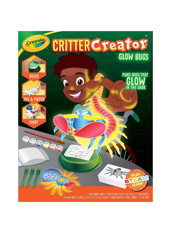 Crayola Glow in The Dark Critter Creator, Clay Bug Toy Kit for Kids, Fake Bug Molds, Includes Crayola Clay & Paint, Gift for Kids, Ages 7+ - Image 3