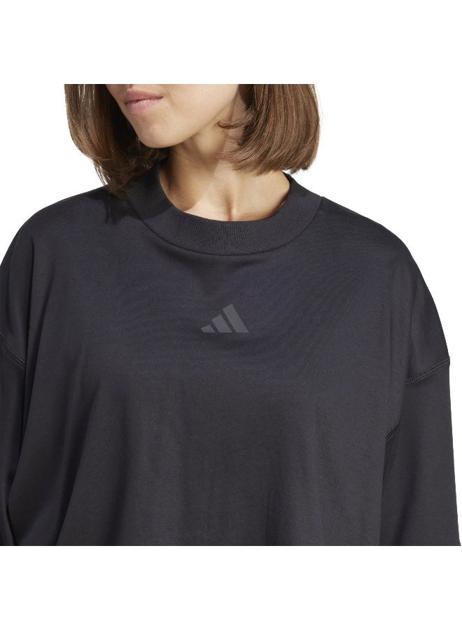 Adidas W Ce Q2 Tee Black Training T-Shirts For Women XS - Image 5