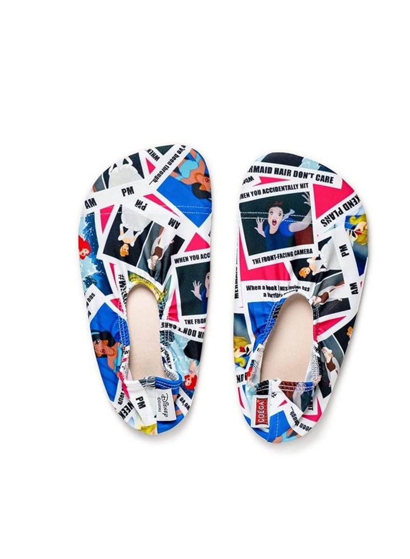 COEGA Youth Girls Pool Shoes-Black Princess MEME's - Image 1