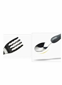 KASTWAVE Toddler Utensils Set 3PCS Kids Cutlery Sets Children's Portable Tableware Spoon & Fork Set with Plastic Case 304 Stainless Steel BPA Free Dishwasher Safe (Chicken, Bear, Bunny)  - Image 3