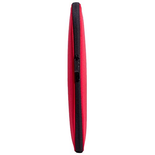 Inntzone Laptop Sleeve 15.6 Inch Foldable Slim Case Lightweight Bag Notebook Computer Carrying Flip Cover (Red) - Image 3