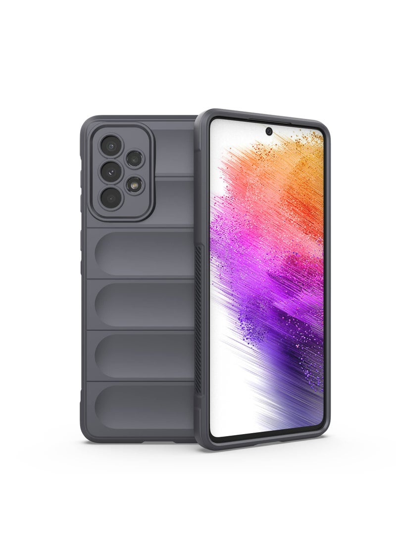 Phone case cover Magic Shield TPU + Silicone Shockproof Phone Case For Samsung Galaxy A73 (Dark Grey)