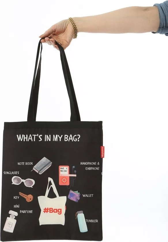 Baghashtag What Is In My Bag Printed Cloth Bag