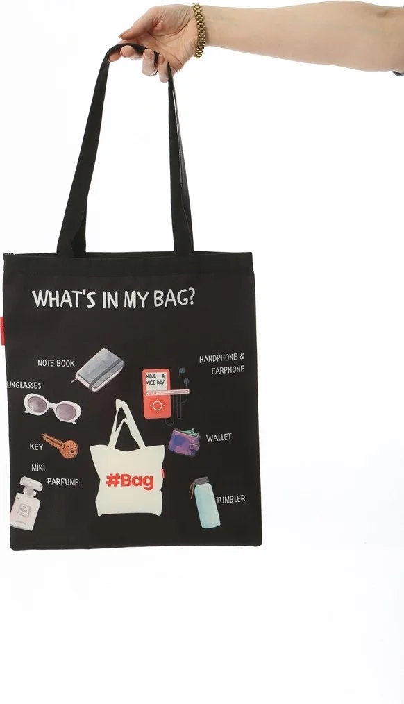Baghashtag What Is In My Bag Printed Cloth Bag