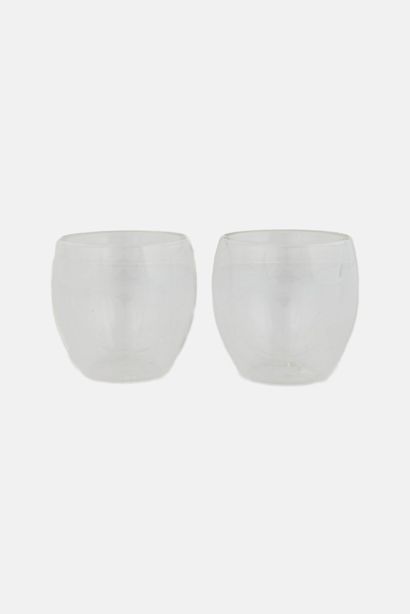 Bombay 2Pcs Thermguard Double Wall Insulated Espresso Shot Mug 125ml, Transparent - Image 2