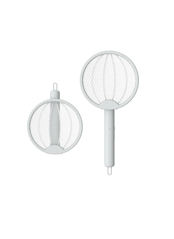 ET-LIFE 3 In 1 USB Rechargeable Electric Mosquito Swatter Electric Fly Swatter XH-28 White  - Image 1