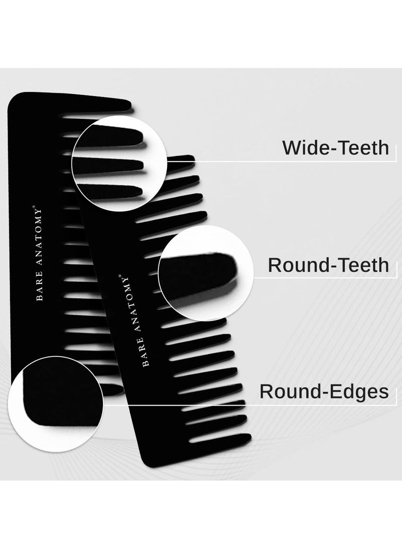 بار_اناتومي مشط أسود مصنوع يدويًا من بير أناتومي- يفك تشابك الشعر المتطاير بلطف ويتحكم فيه | مناسب للشعر الجاف والمبلل والمجعد - Image 3