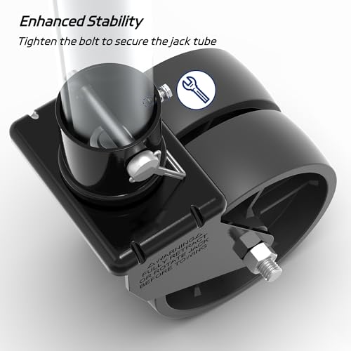 TOWKING 2000lbs Dual 6" Trailer Jack Swivel Caster, Wheel Replacement with Pin, Black - Image 4