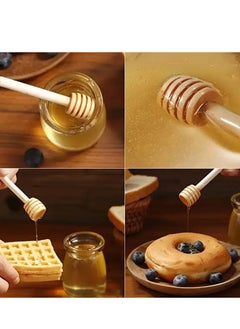 Lavish Mini Wooden 1Pcs Honey Spoon 10CM , Stirrers and Collecting Dispensing Drizzling Jam  - Image 4