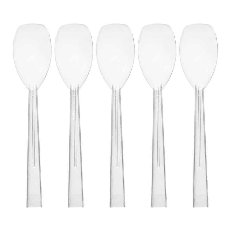 Party Essentials Hard Plastic 9 Serving Spoons Clear 12 Count