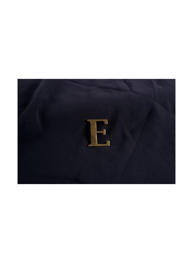 The Black Pearl Accessories "E" Letter Stainless Steel Golden Brooch - Image 1