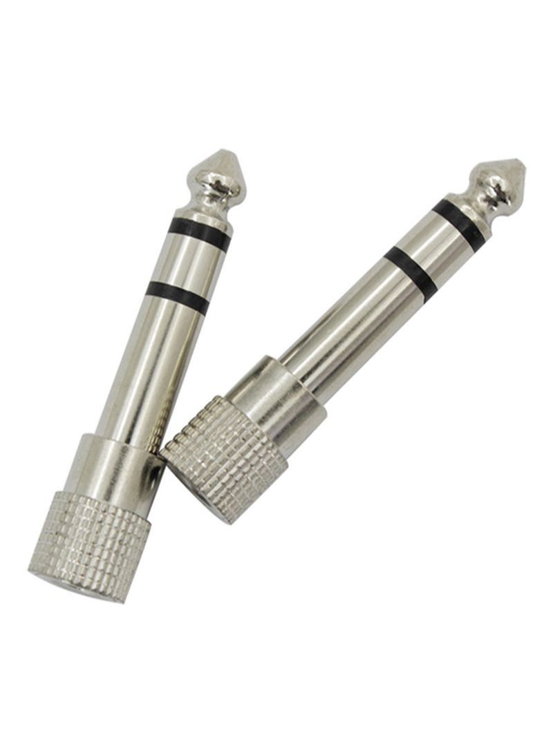RKN 2-Piece 6.5mm Male To 3.5mm Female Stereo Audio Converter Headphone Adapter