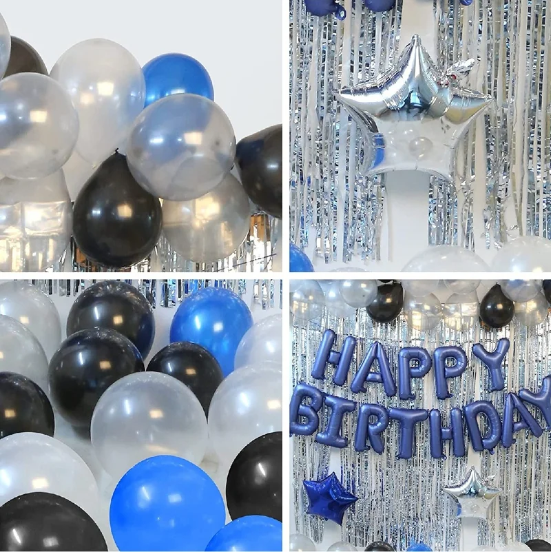 Bkmc Blue Happy Birthday Foil Balloon Birthday Party Decorations Party Balloons,