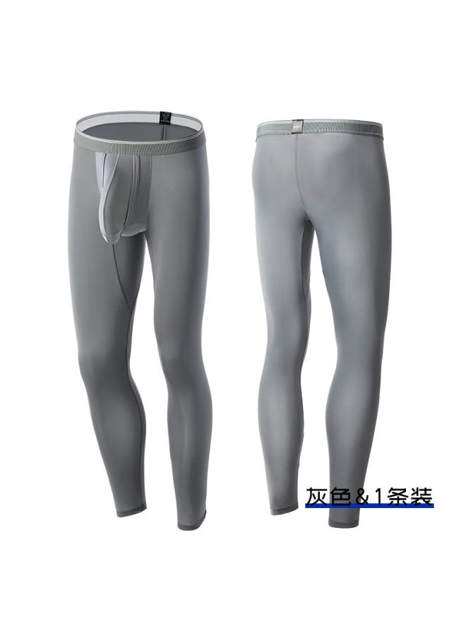 Mobel New Sports Tight Pants Men's Underwear Ice Silk Plus Size Mid-waist Gun Egg Separate Pants Yoga Pants