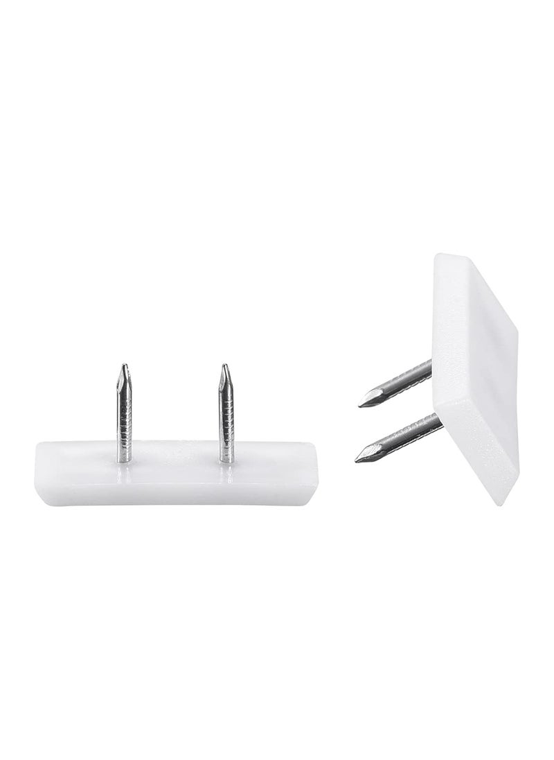 uxcell uxcell Furniture Feet Nail Plastic Glide Nails Square Chair Table Leg Protector Pads 31mm x 12mm White 20pcs 