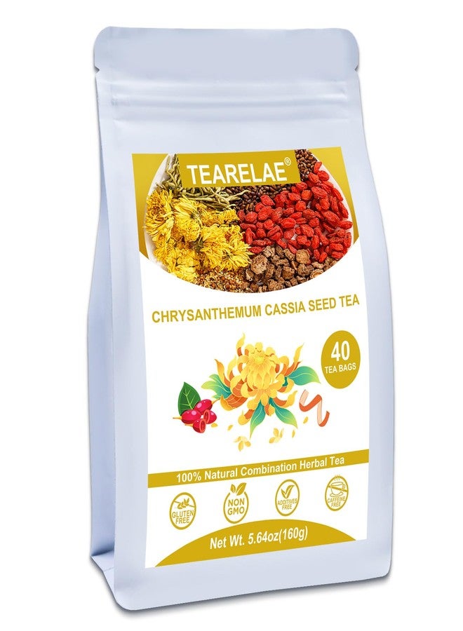 TEARELAE - Chrysanthemum Cassia Seed Tea - 4g x 40 Count - Burdock Root, Goji Berry, Honeysuckle, Osmanthus - Combination Herbal Tea Bag - Image 1