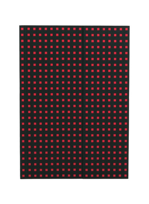 Quadro Black on Red B5 Unlined Wrap Closure 112 Pages 100gsm Notebook