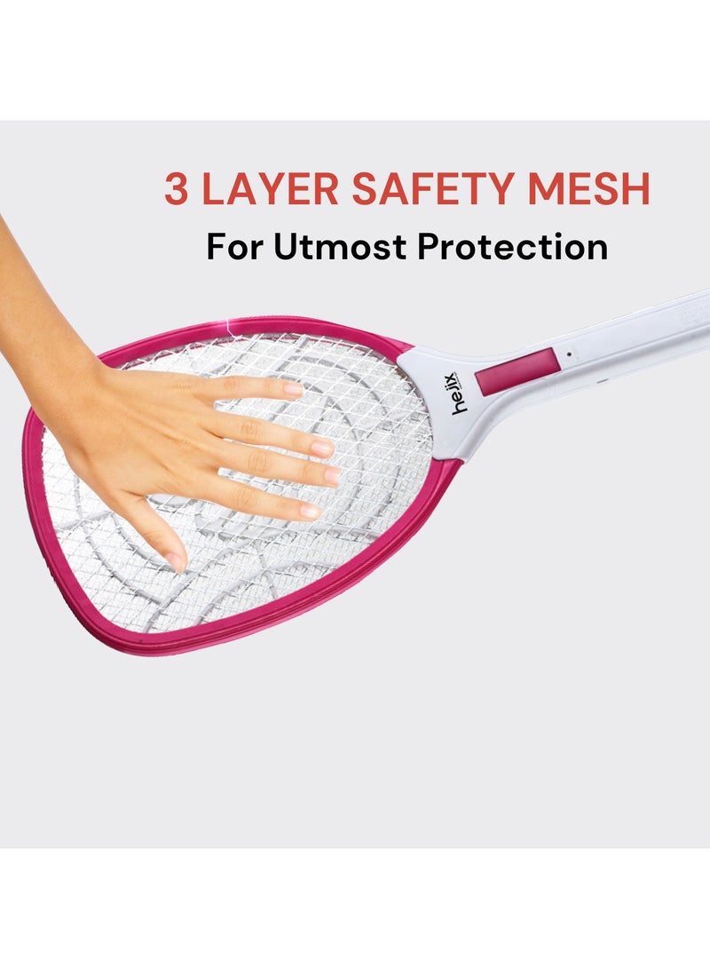 HEJIX Electric Insect Swatter – Usb Rechargeable Fly Swatter With High Power Battery And 2500V Power – Portable Bug Zapper Racket For Mosquitoes, Flies, And Insects - Image 4
