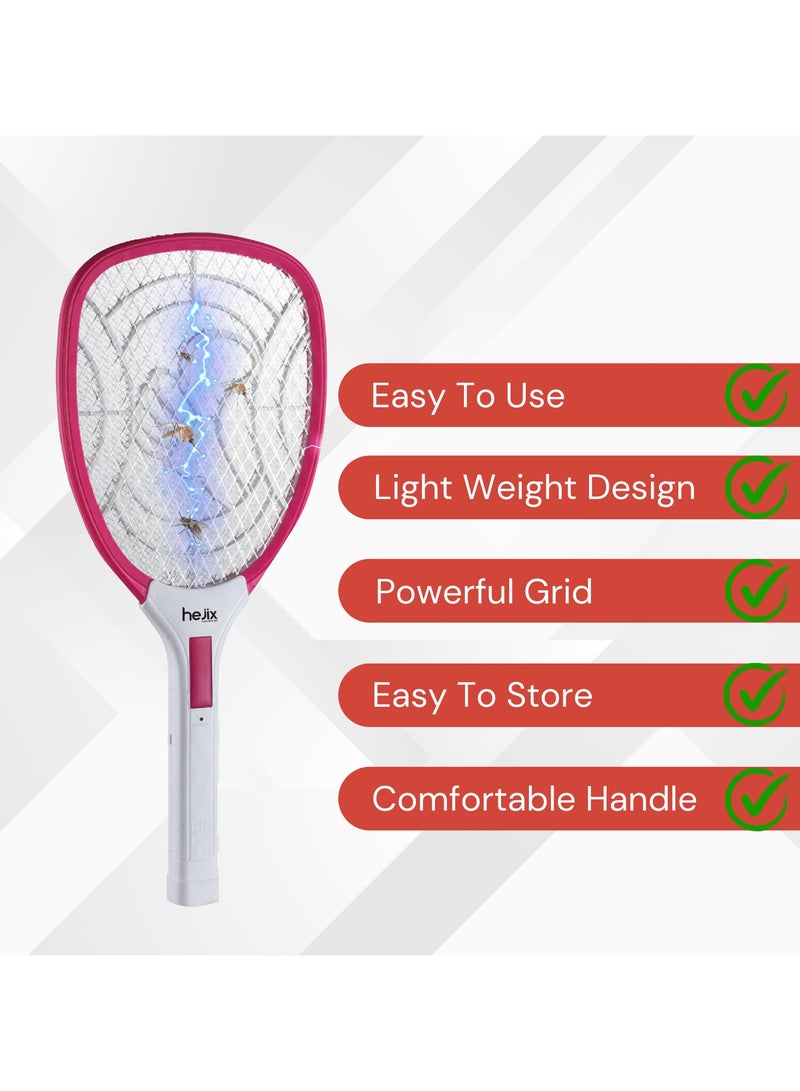 HEJIX Electric Insect Swatter – Usb Rechargeable Fly Swatter With High Power Battery And 2500V Power – Portable Bug Zapper Racket For Mosquitoes, Flies, And Insects - Image 5