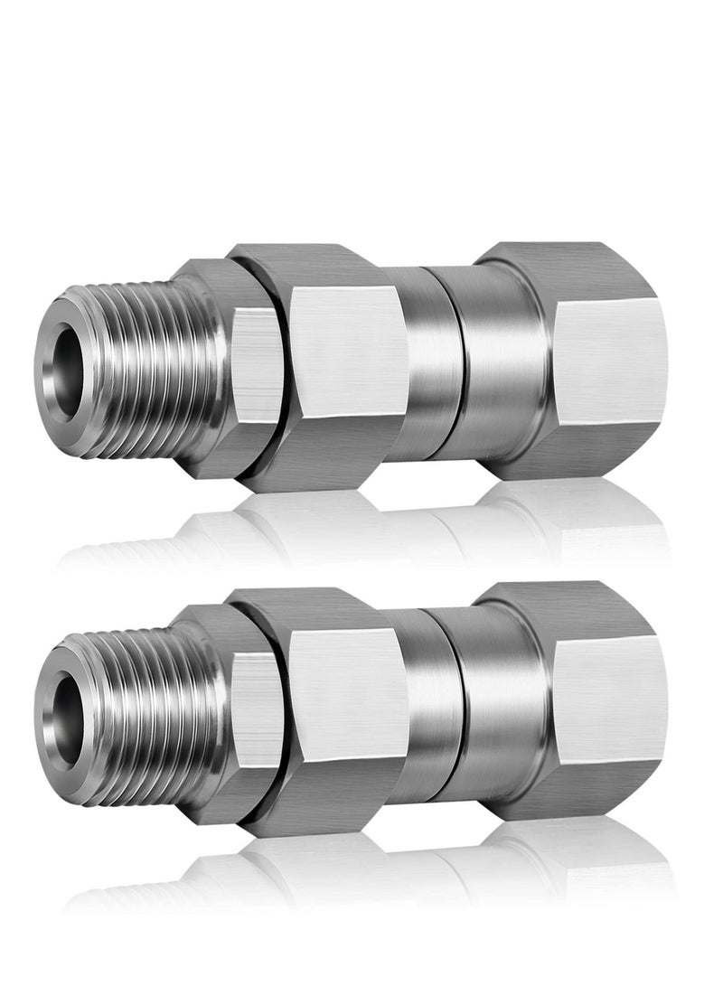 SYOSI 3/8 NPT Pressure Washer Swivel Fittings Kit, 2pcs Pressure Washer Swivel Joints,  360 Degree Kink Free Swivel Fitting For Pressure Washer Gun, Hose - Image 1