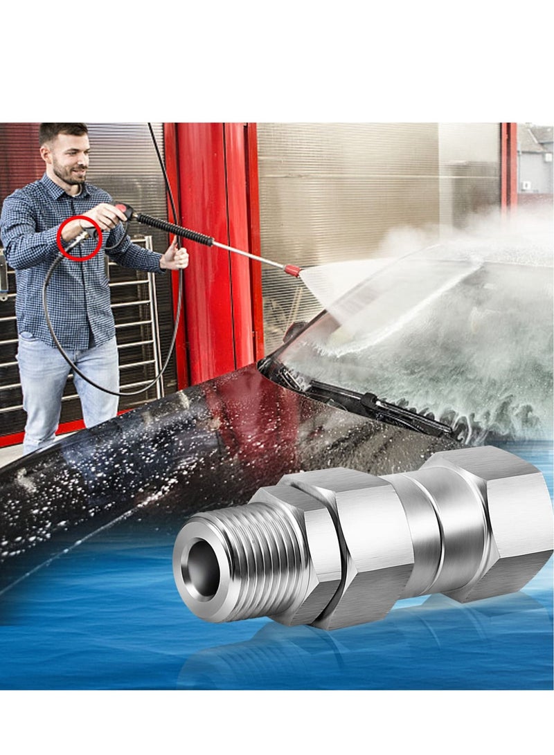 SYOSI 3/8 NPT Pressure Washer Swivel Fittings Kit, 2pcs Pressure Washer Swivel Joints,  360 Degree Kink Free Swivel Fitting For Pressure Washer Gun, Hose - Image 5