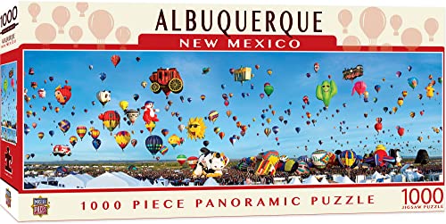 MasterPieces 1000 Piece Jigsaw Puzzle For Adults, Family, Or Youth - Albuquerque Balloons Panoramic - 13"x39" - Image 1