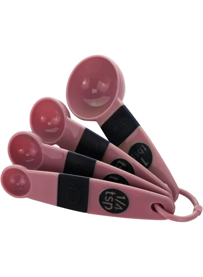 كويزين أرت 7Pieces Measuring Spoon Set, Light Maroon (Rose), Polypropylene