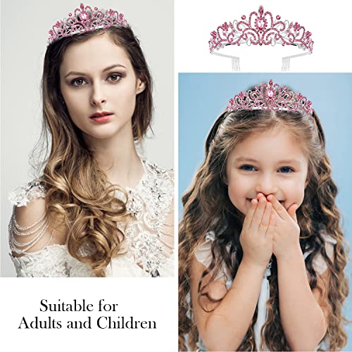 VELSCRUN Birthday Princess Crowns Tiaras, Girls Birthday Sash, Happy Birthday Decorations/Accessories for Women - Image 4