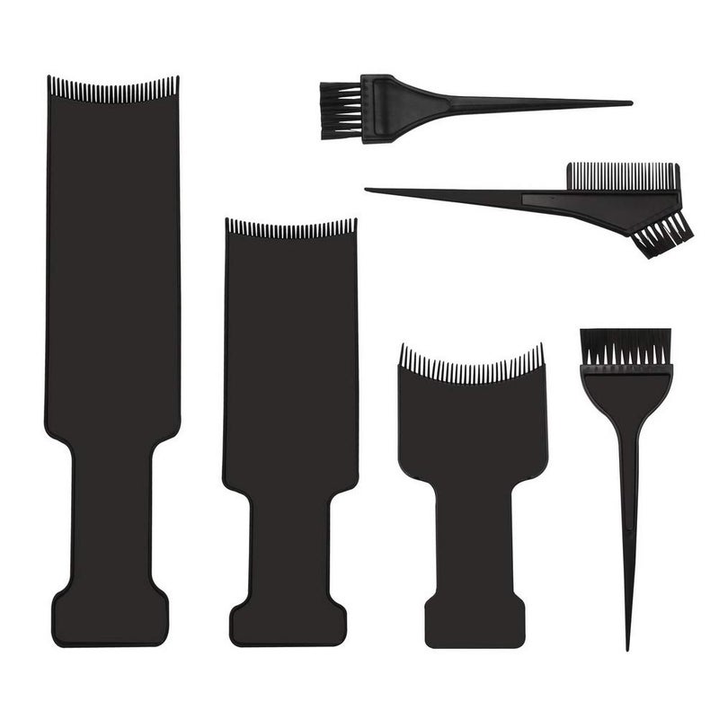 Pimoys 6 Pcs Balayage Highlighting Kit - Hair Color Board with Teeth, Foils, and Brush for Dyeing and Coloring - Image 1