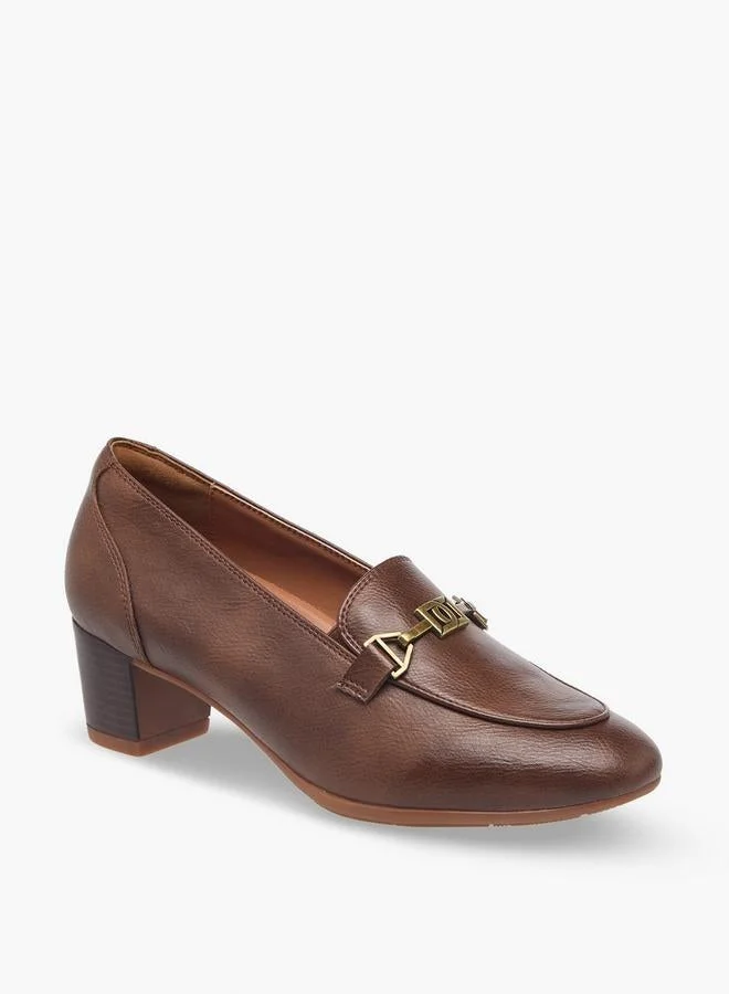 دوتشيني Women Metal Accent Block Heel Loafers