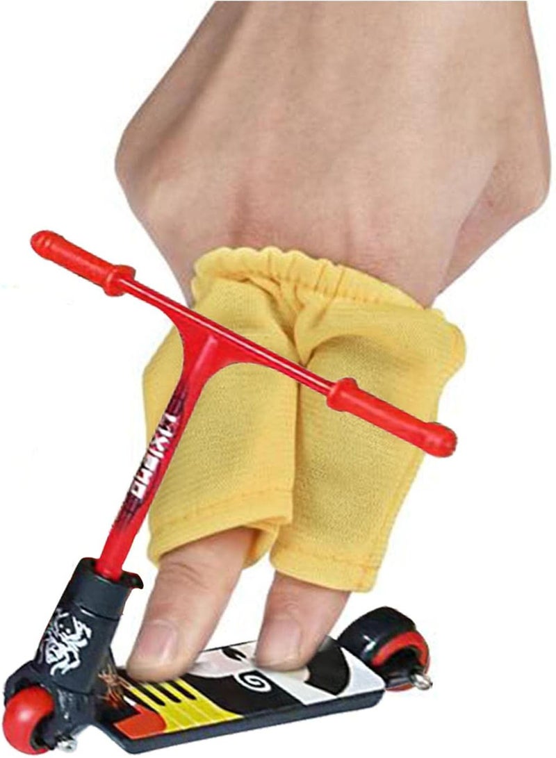 GGOOT Mini Two Wheel Finger Toys, Mini Finger Scooter, Multi Colored Finger Scooter Toys, Fingertip Movement Party Favors for Finger Training Birthday Present, Red and Black Random Style - Image 1