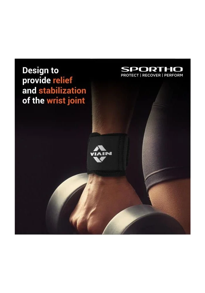 Nivia  Nivia Black Wrist Support  | Best Price UAE