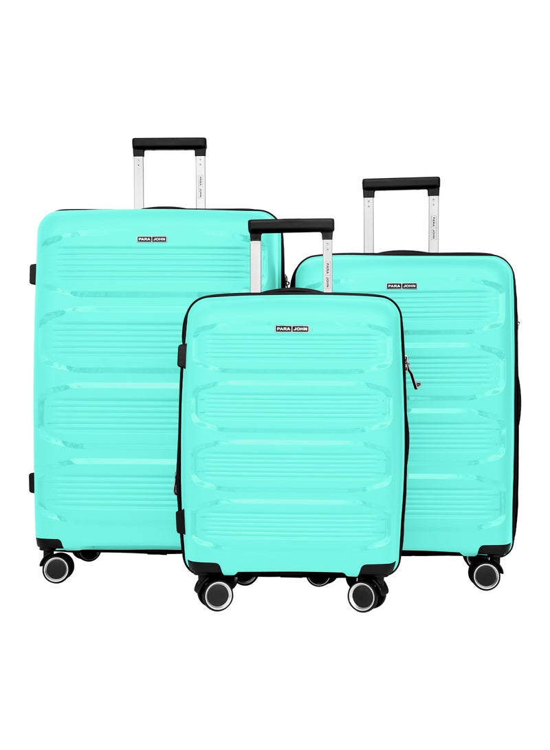 PARAJOHN SandTrail 3 Pieces ABS Luggage Trolley Set - Light Green - Image 1