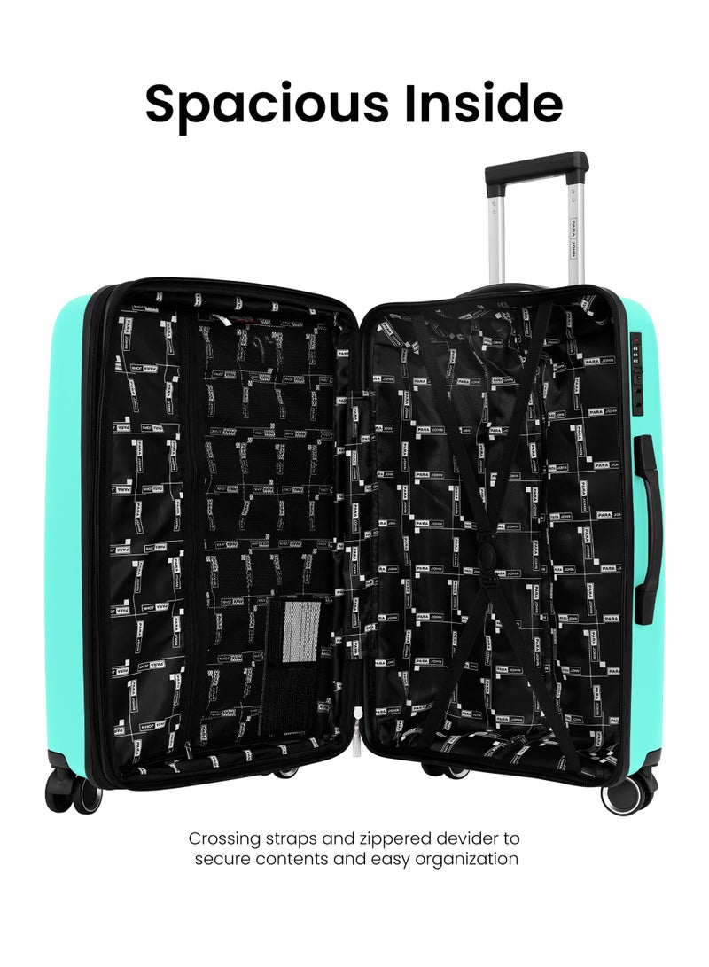 PARAJOHN SandTrail 3 Pieces ABS Luggage Trolley Set - Light Green - Image 3