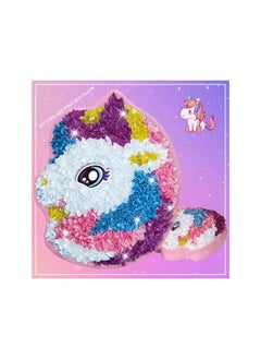 The Bros Unicorns toys for girls,Unicorn Plush Craft Pillow, DIY Fabric by Number Art Kits for Kids, Make Your Own Unicorn Pillow, Kids Creative Learning Activities, Fun with Bright Colors, Plush poke art Toys  - Image 2