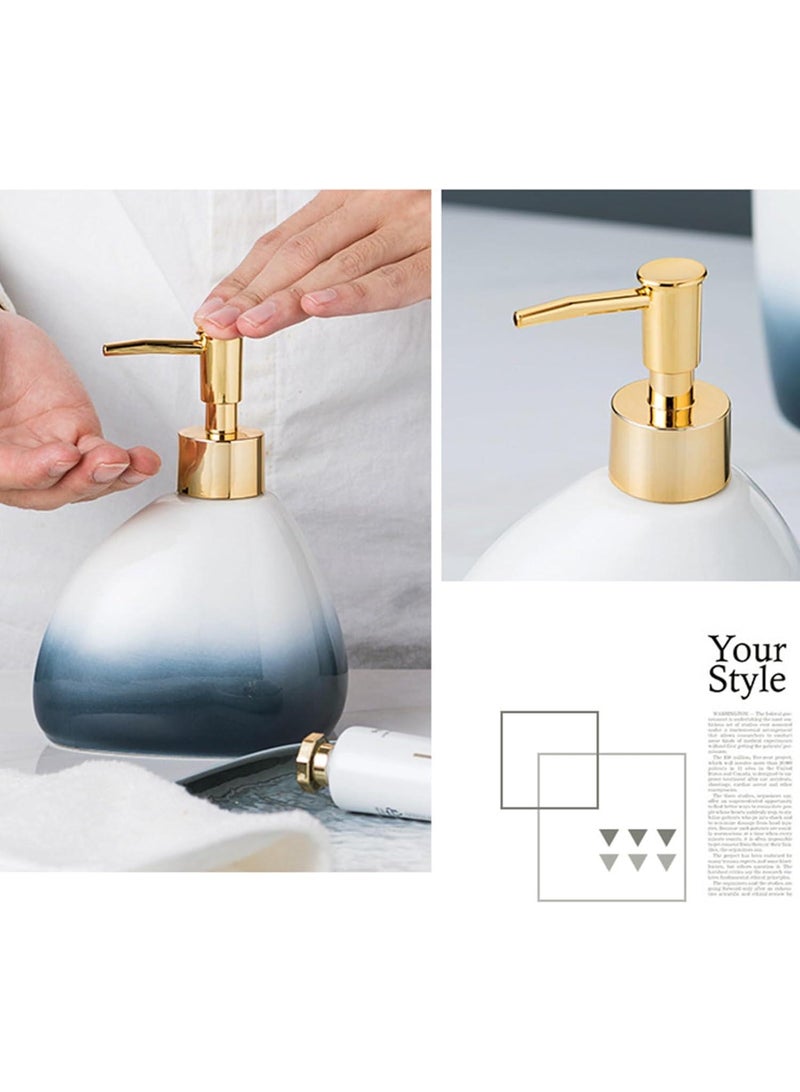 Y&D Bathroom Accessories Set,Modern Countertop Bathroom Decor,Luxury 6 Piece Bathroom Accessory Set,Complete with Soap Dispenser,Toothbrush Holder,Tumbler,Tray - Image 4