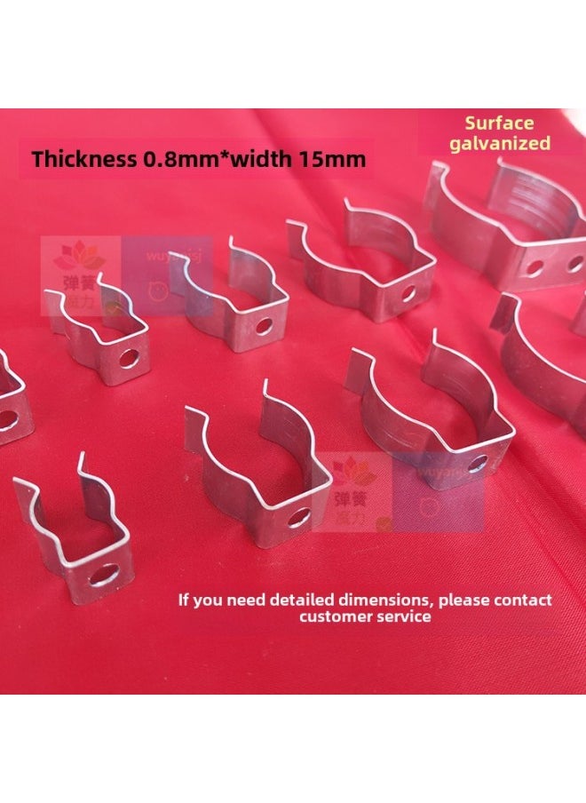 Generic - 7YX Iron Pipe Fixing Clip Spring Sheet Steel Pipe Snap Sheet Lamp Pipe Clip Water Pipe Clip U-shaped Clip Shrapnel Bracket Elastic Tube-Specification Model:Applicable Pipe Diameter 95-100 - Image 1
