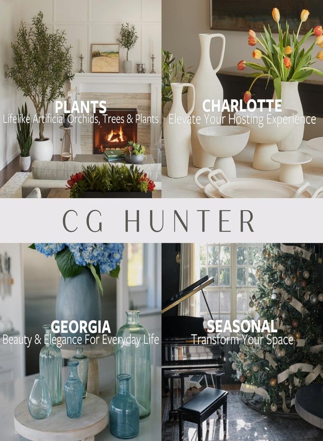 CG Hunter Holiday Collection Set-of-4 Faux Pine Stem, Premium Artificial Indoor and Outdoor Large 36" Pine with Pinecone Christmas Stem, Christmas Decorations and Holiday Greenery - Image 5