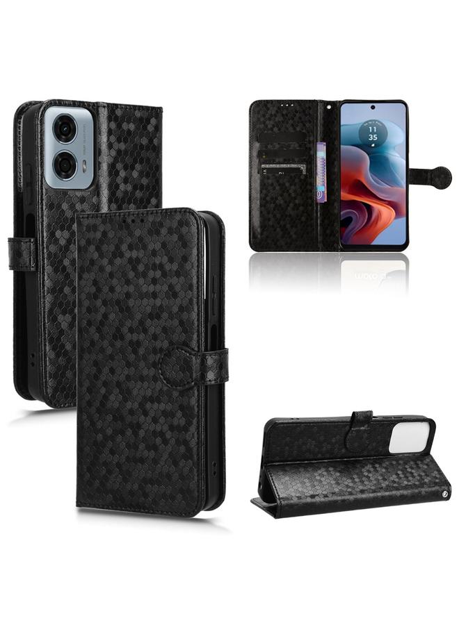 اس-توب جراب لهاتف Motorola Moto G34 5G جراب هاتف جلدي منقوش بنقط العسل - Image 1