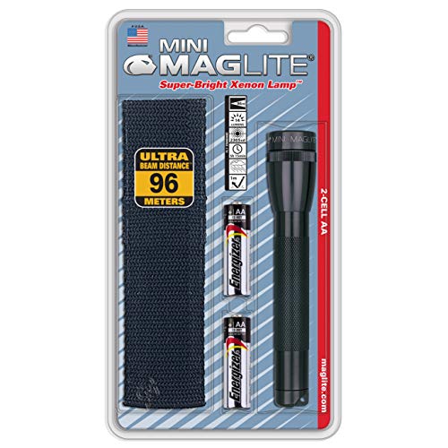 Maglite Mini Incandescent 2-Cell AA Flashlight with Holster, Black - Image 3