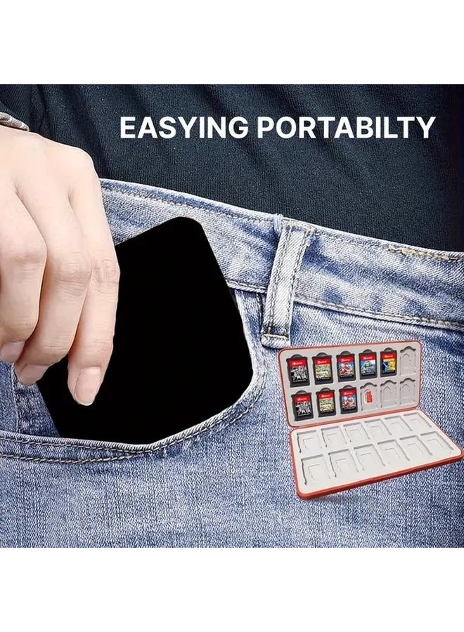 Purple Green Silicone Case Holder for 24 Game Cards Shockproof Portable Storage Stand - Image 4