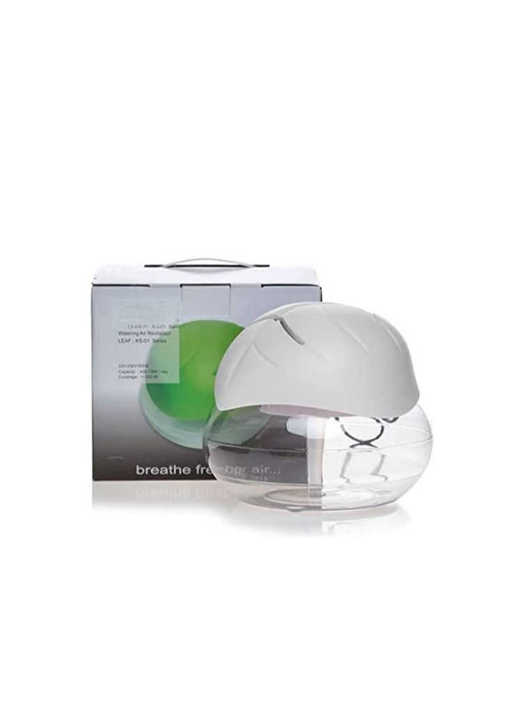 NTECH Leaf Shaped Electrical Water Air Purifier Air Revitalizer Air Freshener Air Humidifier For Your Home Office Kitchen And Office Frag Air (White) - Image 1