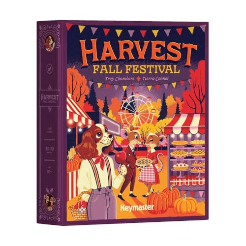 Keymaster Games Harvest Fall Festival Expansion Cozy Farming Strategy Board Game for Adults Families and Couples Quick 60Minute Worker Placement and Polyomino for Game Night or Solo Gaming - Image 1