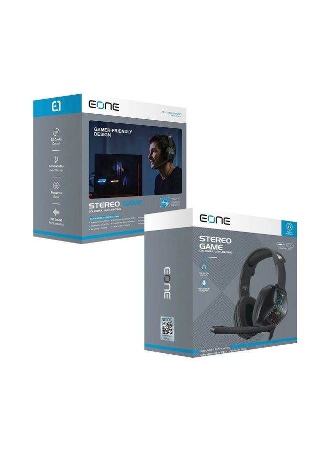 إيون سماعة ألعاب احترافية سلكية بصوت ستيريو محيطي وإضاءة LED وميكروفون لأداء دقيق - Image 2